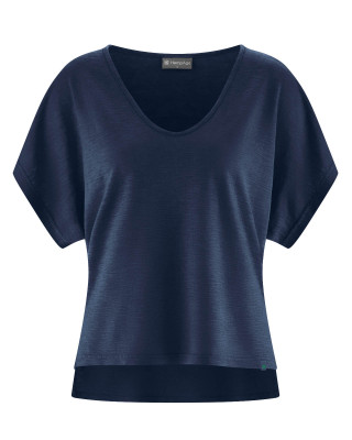 HempAge Hanf Shirt - Farbe navy aus Hanf und Bio-Baumwolle
